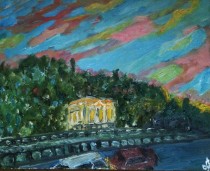 Михайловский сад и закат